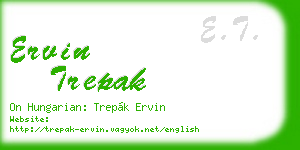 ervin trepak business card
