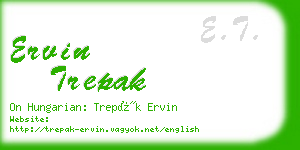 ervin trepak business card